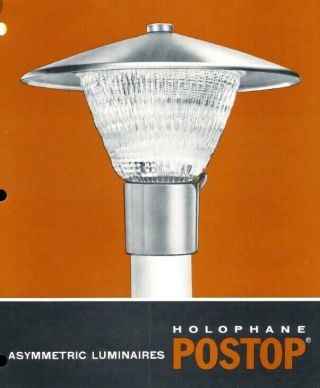 Vintage Holophane Mid Century Postop Outside Yard Light Pole Architectural Light 6