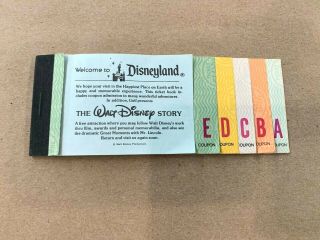 Vintage 1980 Adult Disneyland Ticket Booklet 12 Of 15 Adventures Collectible