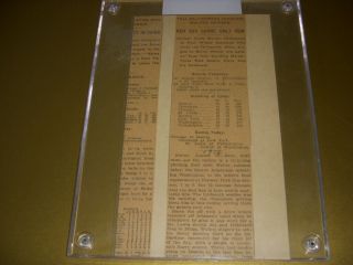 BABE RUTH,  VINTAGE 1915 CLEVELAND DAILY READER ARTICLE,  VSA 111466,  GOOD 4