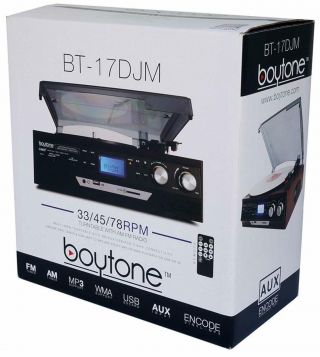 Boytone Turntable Vintage Record Player Home Stereo System Pioneer Stereo 6
