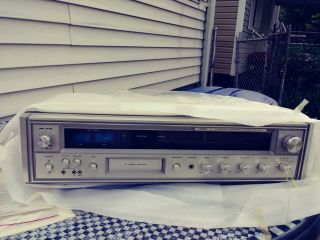 Vtg.  Integrated Fisher Am/fm Mc - 3010 8 - Track Recorder Receiver And Speakers