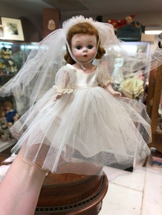 Vintage Madame Alexander - Kin Alex Bride Doll 1955 Hard Plastic