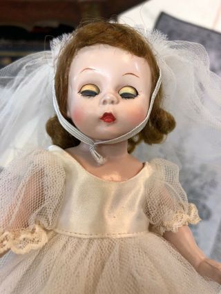 Vintage Madame Alexander - Kin ALEX Bride Doll 1955 Hard Plastic 4