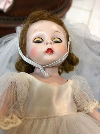 Vintage Madame Alexander - Kin ALEX Bride Doll 1955 Hard Plastic 5