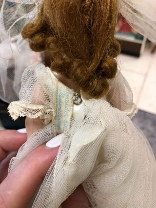 Vintage Madame Alexander - Kin ALEX Bride Doll 1955 Hard Plastic 8