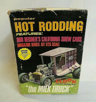 Look 1969 Eldon Bob Reisner`s " Milk Truck " Show Rod Unbuilt 1/25 Model Kit