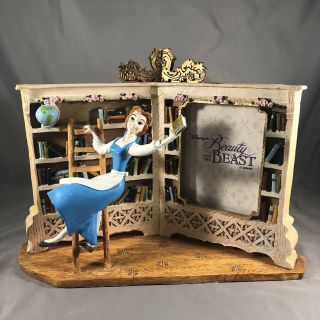 Disney Beauty And The Beast Rare Vintage Belle In Library Figurine Photo Frame