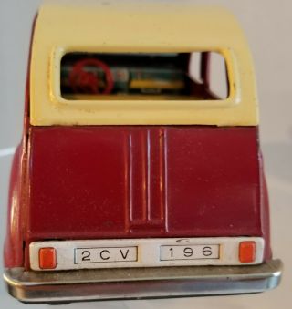 Vintage Daiya Japan Tin Friction Citroen 2 CV France 8