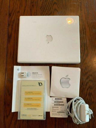Vintage Apple iBook G4 14 - Inch Laptop 933 MHz / 128MB / 40 GB 6