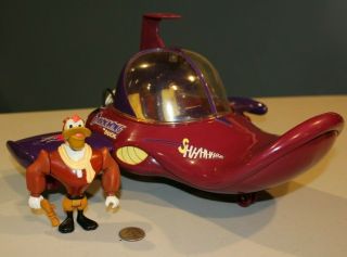 1991 Disney Darkwing Duck Thunderquack Plane Jet 100 Complete W/ Figure Vtg