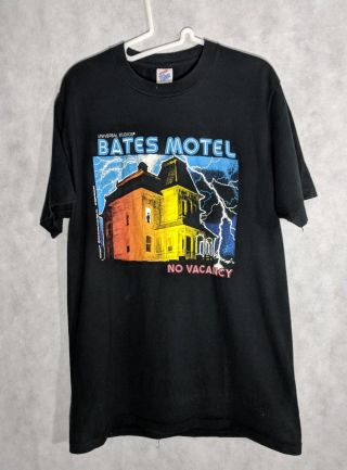 Vintage 90s Psycho Alfred Hitchcock Bates Motel Universal Studios T Shirt