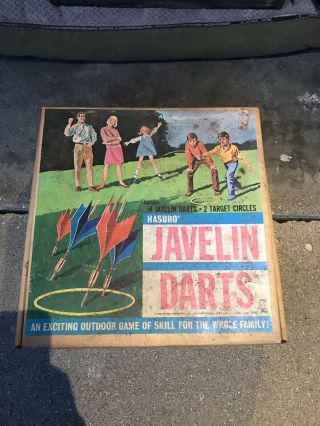 Vintage Hasbro Javelin Darts 1968 W/ Instructions Rare