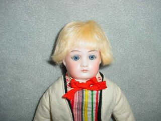 Antique Cabinet Size Bisque Head Doll w/Closed Mouth 4