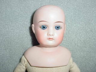 Antique Cabinet Size Bisque Head Doll w/Closed Mouth 7