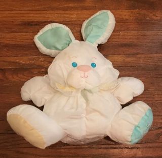Vintage 1986 Fisher Price Baby Bunny Rabbit Puffalump W/ Rattle See Details