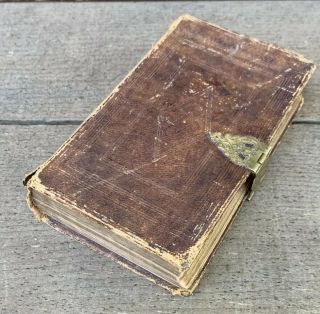 Vintage Antique 1860 Holy Bible With Clasp Civil War Era Bible