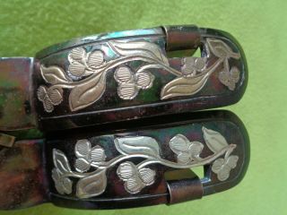 BLUED Steel Vintage DOUBLE Sided Silver Inlay Mexican Vaquero SPURS Big ROWEL NR 7