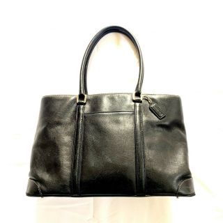 Vintage Coach Black Leather Large Work Tote Bag Hamptons Style 7515 Briefcase
