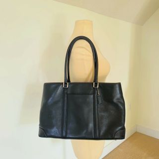 Vintage Coach Black Leather Large Work Tote Bag Hamptons Style 7515 Briefcase 3