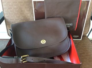 Vintage Coach Brown Leather Handbag Crossbody Bag