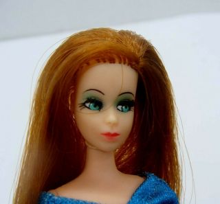 Topper Dawn Doll RARE BLUE EYED GLORI with LONG SIDE PART HAIR & 2 Outfits 7
