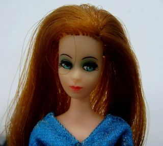 Topper Dawn Doll RARE BLUE EYED GLORI with LONG SIDE PART HAIR & 2 Outfits 8