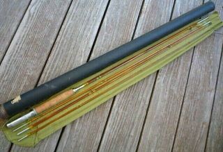Vintage Jc Higgins No.  3027 Combination 4 - Piece Bamboo Fly Rod - Tonkin