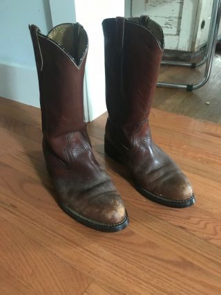 Vintage Red Wing Mens Pecos Brown Leather Cowboy Boots Size 9.  5 Ew