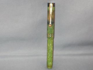 Sheaffer Vintage Jade Green " Service Pen " Lever Fill Fountain Pen