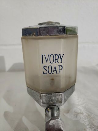 Rare Vintage Proctor & Gamble 1920 ' S Vintage Wall Mnt Ivory Soap Glass Dispenser 6