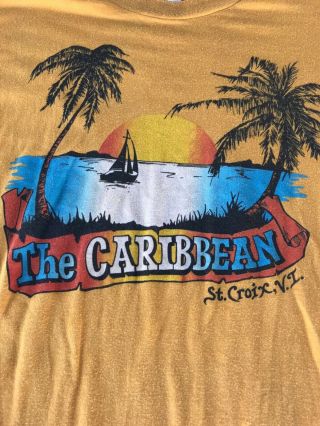 Vintage 80s T Shirt Size Xl Carribean,  St.  Croix Retro