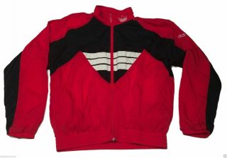 Vtg 80s (s) Adidas Originals Trefoil Red Jacket Nylon Hip Hop B - Boy Soccer