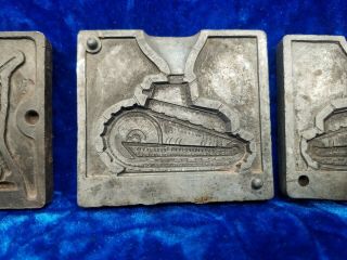 2 Vintage Molds For Making Lead Soldier and Army Tank AC Gilbert 4