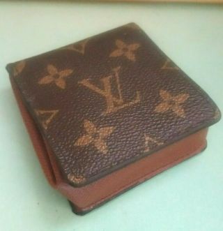 Vintage Louis Vuitton Square Snap Top Coin Purse 3.  25 X 2.  25 " Vguc Classic Logo