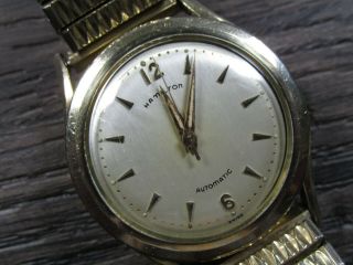 Vintage Hamilton 17 Jewel Automatic Mens Watch 10k Gold Filled Swiss 2