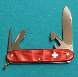 Victorinox Swiss Army Knife - Vintage Pre 1999 Red Alox Pioneer - Multi Tool