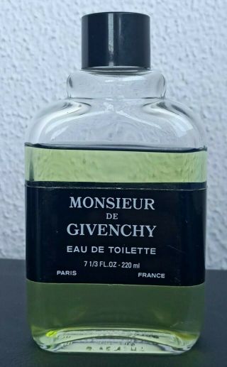 Vintage France Monsieur De Givenchy Eau De Toilette 220 Ml 7 1/3 Oz Splash