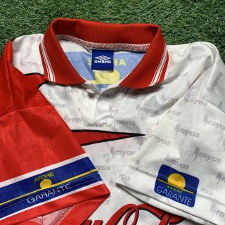 Vintage 80s 90s Umbro Necaxa Coca Cola Soccer Jersey All Over Mexico Futbol 4