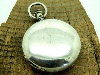 Vintage Sterling Pocket Watch with a Coin Silver Hunting Case 18 Size 5