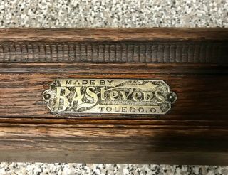 B.  A.  Stevens Toledo O Ohio Vintage Pool Table Header Top Cue Stick Holder 1890