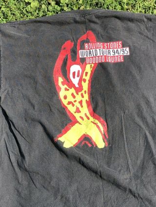 Vintage 1994 Rolling Stones Voodoo Lounge World Tour 94/95 Brockum T Shirt Sz XL 4