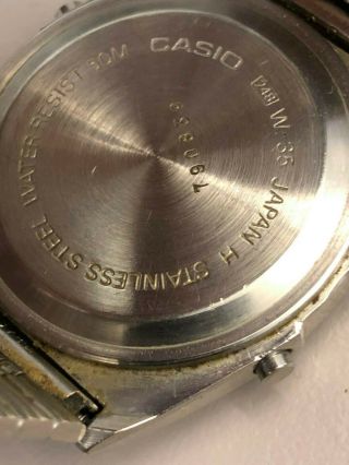 Vintage Casio Marlin W - 35 W35 Steel Digital LCD Watch 248 Module 5