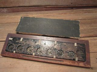 Vintage Rare Calculator By The Lightning Calculator Co.  Grand Rapids,  Michigan