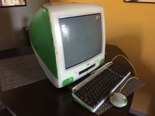 Vintage Apple Imac G3,  Lime Green With Keyboard & Mouse