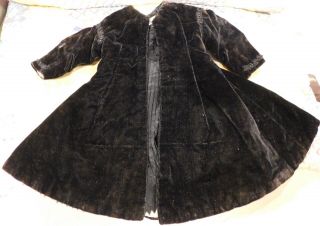 42 Antique Velvet Lined Jacket For Antique Bisque Or Early Doll Etc