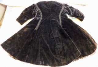 42 Antique Velvet Lined Jacket For Antique Bisque or Early Doll Etc 2