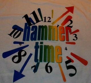 M.  C HAMMER 1991 HAMMER TIME TOUR T - SHIRT VTG 90 ' s VINTAGE NOS LG/XL WINTERLAND 3