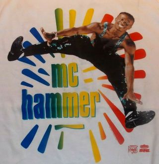 M.  C HAMMER 1991 HAMMER TIME TOUR T - SHIRT VTG 90 ' s VINTAGE NOS LG/XL WINTERLAND 4