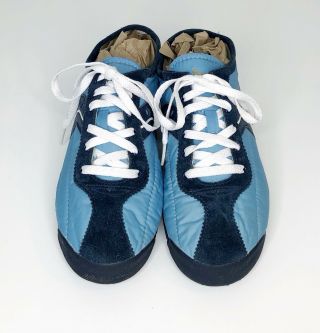 Vintage Rare Sample Saucony Womens Casual Lace Up Shoes Blue Suede 7