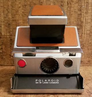 Vintage Polaroid Sx - 70 Land Camera Tan Chrome Parts Or Not